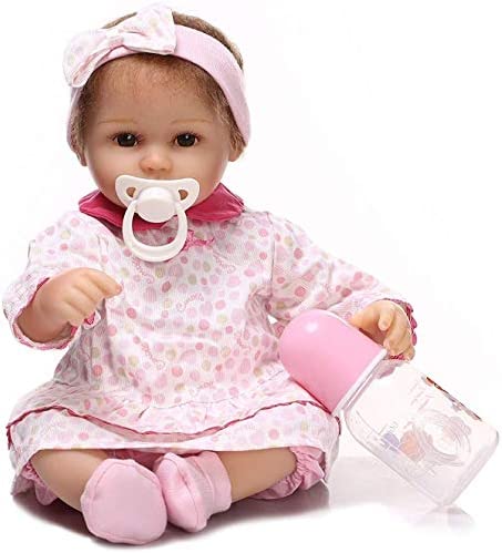 Pedolltree Reborn Baby Dolls Clothes 16 inch Girl 5 Piece Set for 16-17 inch Reborn Baby Girl Dolls