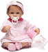 Pedolltree Reborn Baby Dolls Clothes 16 inch Girl 5 Piece Set for 16-17 inch Reborn Baby Girl Dolls