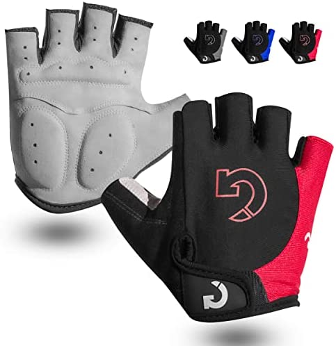 GEARONIC Cycling Gloves Anti-Slip Mountain Bike Gloves for Men Breathable Foam Padded Biking Gloves Shock Absorbing MTB Bicycle Gloves Half/Full Finger Guantes