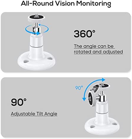 FastSnail Wall Mount Compatible with Wyze Cam Pan & Wyze Cam Pan V2 & Wyze Cam V3, Adjustable Indoor Outdoor Mount for WyzeCam Pan/WyzeCam Outdoor/WyzeCam V3 or Other Cam with Same Interface 2 Pack