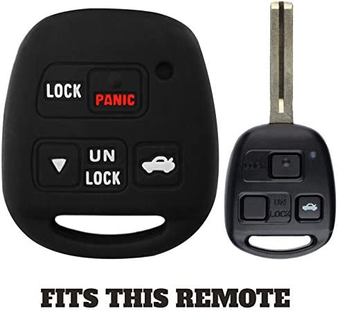 KeyGuardz Keyless Entry Remote Car Smart Key Fob Outer Shell Cover Soft Rubber Case for Lexus HYQ1512V HYQ12BBT