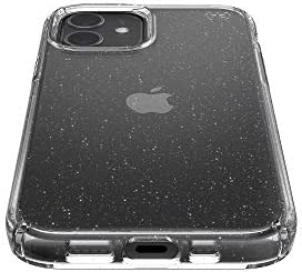 Speck Products Presidio Perfect-Clear + Glitter iPhone 12, iPhone 12 Pro Case, Clear with Gold Glitter/Clear