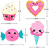 WaaHome Valentines Stickers for Kids 207pcs Smile Face Heart Candy Cupcake Ice Cream Stickers for Kids Party Decor School Classroom Reward Scrapbooking Supplies
