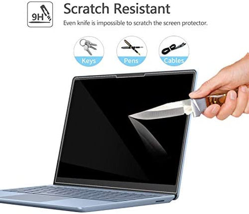 Megoo Surface Laptop Go 2 12.4" 2022 released Glass Screen Protector,Scratch Resistant/Easy Installation/9H Hardness/Ultra Clear Tempered Glass Compatible for Microsoft Surface Laptop Go