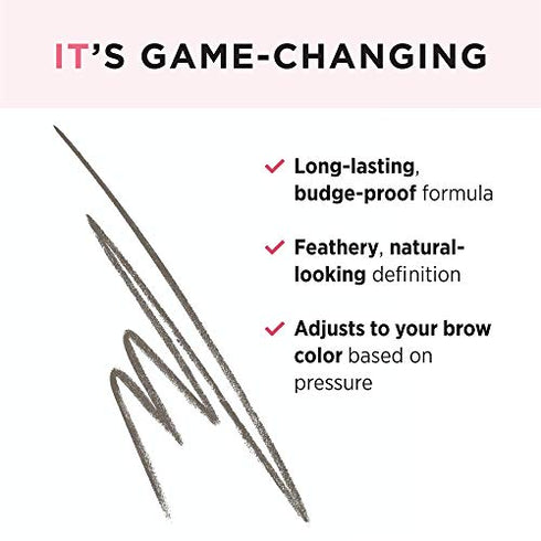 IT Cosmetics Brow Power Micro, Universal Taupe - Universal Eyebrow Pencil - Mimics The Look Of Real Hair - Budge-Proof Formula - Built-In Spoolie - 0.017 Oz
