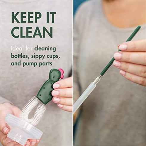Boon Cacti Bottle Cleaning Brush Set, Terracotta , 4 Piece Set