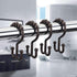 Amazer Shower Curtain Hooks Plastic Double Shower Curtain Rings for Bathroom Shower Curtain Rod - Set of 12, Brown