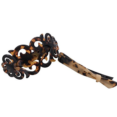 Strong Large Barrette Hair Clip Grip Set for Thick Hair Tortoise Shell Pattern Women Girls