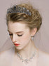 COCIDE Tiara Crowns Crystal Headband Princess Rhinestone Crown with Combs Bride Headbands Bridal Wedding Prom Birthday Party Hair Accessories Jewelry for Women and Girls (L BLACK)