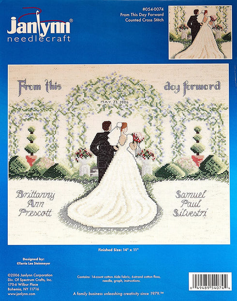Janlynn Counted Cross Stitch Kit, From This Day Forward