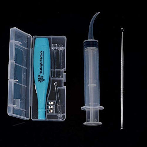 Tonsil Stone Remover Kit with Oral Rinse Tonsil Stone Removal Kit Tool or Ear Cleaner Earwax Removal Tool with 4 Tips Tonsillolith Pick Case and 1 Irrigator Fresh Breath Oral Rinse