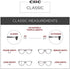 Clic Magnetic Reading Glasses, Computer Readers, Replaceable Lens, Adjustable Temples, Classic