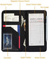 Server Book with Zipper and Magnetic Pocket Waitress Book Waiter Book Wallet Restaurant Waitstaff Organizer Fit Server Apron with Money Pocket 4.7" X 9" (Big Capacity with Magnetic Closure)