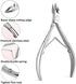 BEZOX Cuticle Clippers - Stainless Steel Professional Cuticle Cutter Hangnails Trimmers - Full Jaw Manicure Cuticle Nipper(6mm)