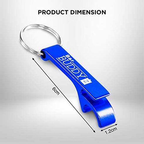 Keychain Bottle Opener - bartender bottle opener - Best Aluminum Bottle/Can Opener - Compact, Versatile & Durable - Vibrant Colors - Premium Keyring Bottle Opener - Ergonomic Design Royal Blue