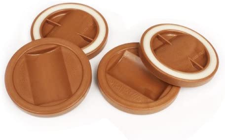 Slipstick CB840 3-1/4 Inch Bed Roller / Furniture Wheel Gripper Caster Cups (Set of 4) Caramel Color,Large