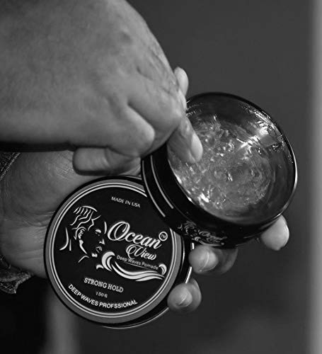 OCEAN VIEW DEEP WAVES POMADE- Water-Based Hair Cream for 360 Wave Training and Wolfing- Silky Smooth Application and Styling, Strong Hold, Easy Wash- Waver and Barber Accessories - 4oz Tin Can