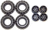 LEGO Parts and Pieces: Large Black Tire and Black Wheel Pack - 8 Pieces