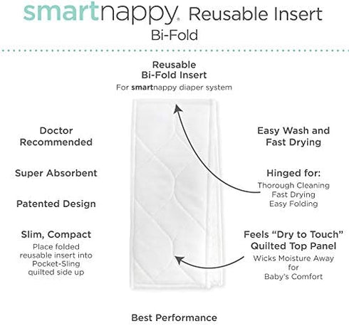 SmartNappy Cotton Muslin by Amazing Baby, NextGen Hybrid Cloth Diaper Cover + 1 Bi-fold Reusable Insert + 1 Reusable Booster, Springfield, Pink, Size 1, 5-10 lbs