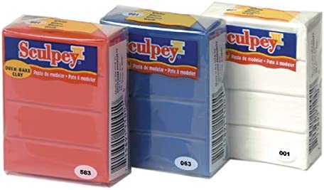 Sculpey III Polymer Oven-Bake Clay, White, Non Toxic, 2 oz. bar, Great for modeling, sculpting, holiday, DIY, mixed media and school projects.Great for kids & beginners!
