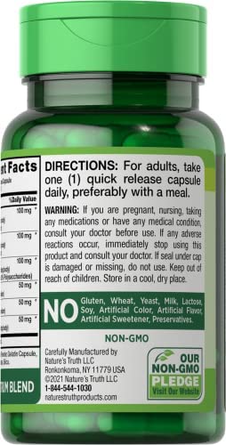 Mushroom Supplement Capsules | 60 Count | Full Spectrum | Non-GMO, Gluten Free | Complex of Super 6 Mushrooms | by Nature's Truth