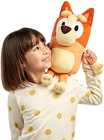 Bluey - Bingo 16" Stuffed Animal - Playtime & Naptime Companion | Jumbo Size, Soft Deluxe Materials - Huggable Cuddles Best Friend