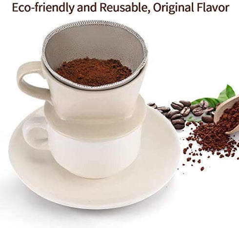 #2 Reusable Permanent Cone Coffee Filters, 2~6 Cup Mesh Coffee Filter 2, Compatible with Cuisinart DCC-450 Coffee Maker & #2 Cone Coffee Dripers, Replace Melitta Coffee Filters No.2