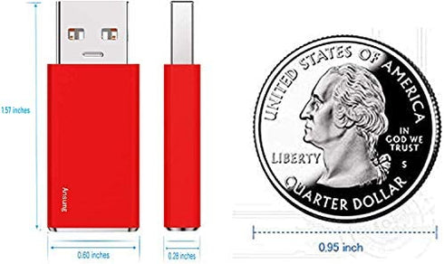Data Blocker USB - USB Blocker?100% Guaranteed Prevent Hacker Attack.Any Other USB Device Charging,USB-Data Blocker.Data Blockers for Apple Products (5 Red)
