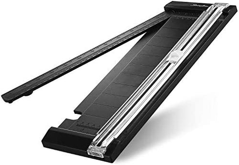 Swingline Paper Cutter for Scrapbooking, 12 Inch, Titanium Manual Paper Trimmer & Slicer with Security Safeguard & Side Ruler, Portable Straight Edge Cutter for Large & Small Craft, Photo & Card