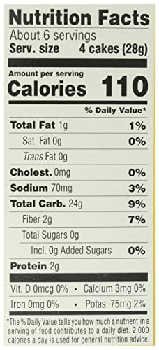 Lundberg Organic Thin Stackers, Brown Rice, Lightly Salted, 6 oz (Pack of 1), Thin Rice Cakes, Gluten-Free, Vegan, Healthy Snacks