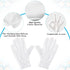 Paxcoo 6 Pairs XL White Cotton Gloves for Dry Hand Moisturizing Cosmetic Eczema Hand Spa and Coin Jewelry Inspection