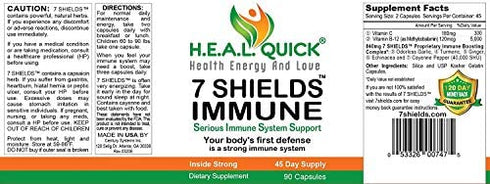 7 Shields Immune Support Supplement – 90 Capsules