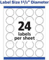 Avery High Visibility Printable Round Labels with Sure Feed, 1-2/3" Diameter, White, 600 Customizable Blank Labels (5293)