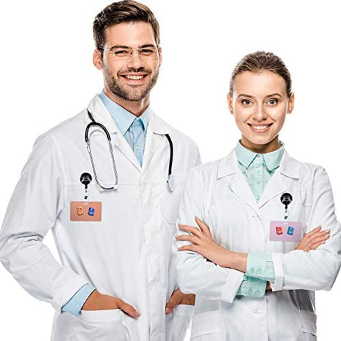 3 Pieces X-Ray Badge Reel Retractable X-Ray Hands Heart Nursing Name Badge Clips X-Ray ID Badge Holder Radiology Tech Badge Holder with Alligator Clip for Nurse Doctors Teacher Student Volunteer