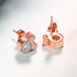 ERLUER Women's Mickey Stud Earrings Mouse Shape Rose Gold Platinum Plated Zircon Crystal Fashion Jewelry Earring For Women Party Gifts