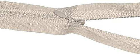 CONSANTO Invisible Zippers for Sewing, Nylon Coil Conceal Zippers for Tailor Sewing Crafts, Pack of 20 (16 inch, Beige)