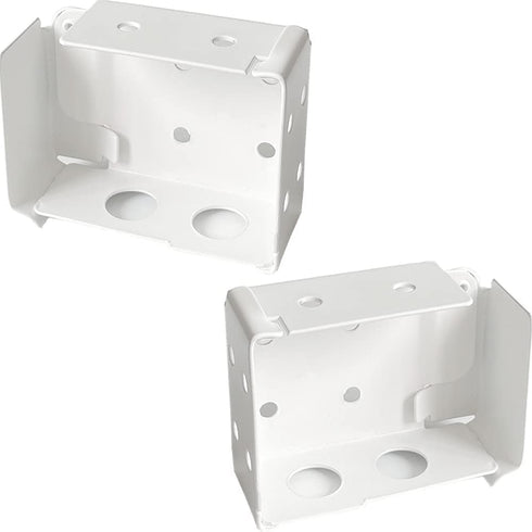 Cutelec 2pcs Box Mounting Bracket for Low Profile Blinds 2inch White Color Window Blinds Headrail Holder Bracket