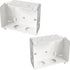 Cutelec 2pcs Box Mounting Bracket for Low Profile Blinds 2inch White Color Window Blinds Headrail Holder Bracket