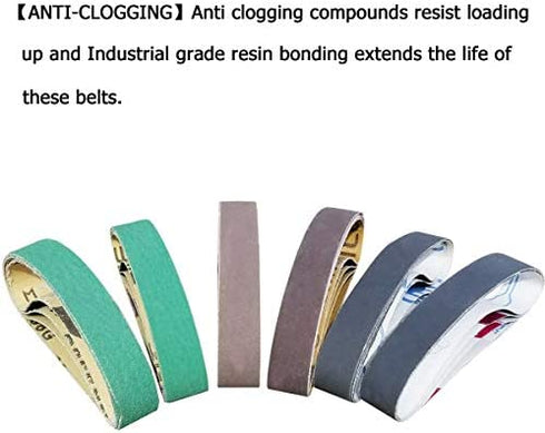 Sackorange 24 PCS 3/4" x 12" Replacement Knife Sharpener Sanding Belt Kit for Work Sharp Knife & Tool Sharpener Ken Onion Edition (WSKTS-KO)- 80/120/240/400/1000/1200 Grits