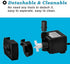 90 GPH Mini Submersible Pump, Small Fountain Pump (5W 350L/H) for water feature, Aquariums, Fish Tank, Tabletop Fountain, Pet Fountain, Indoor or Outdoor Pond Fountain