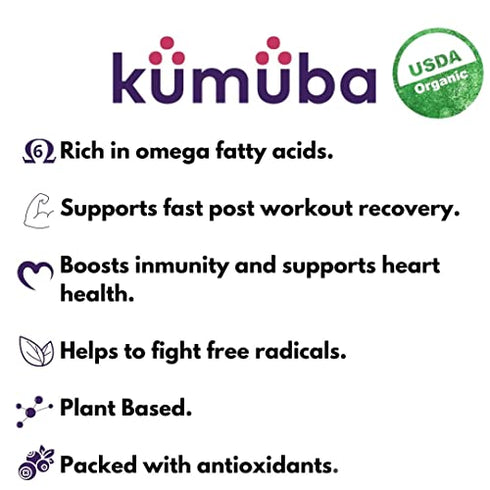 KUMUBA Organic Acai Powder, 4 Oz - Freeze-Dried | Antioxidants | Omega Fats | Superfood | gluten free | KUMUBA | Plant based | Sustainable agriculture | Berries | Smoothie | Acai Berry Plant