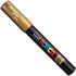 Posca PC-1M Paint Art Marker Pens - Fabric Glass Metal Pen - Set of White + Gold + Silver (1 of Each)
