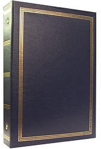 3-ring 2-up slip-in pocket NAVY-BLUE binder album for 400 photos - 4x6