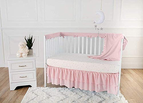 Baby Essentials 30x40 Fleece Baby Blanket with Satin Trim for Boys, Girls, and Unknown Gender Baby (Pink)