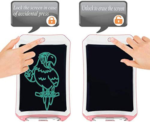 JRD&BS WINL 8.5 in Drawing Tablet Doodle Pad Toys for Kids Birthday Gift for 4-13 Yr Old Writing Tablet with Stylus Smart Paper for Drawing Writer, for Teen Boys Girls (Pink White D01)