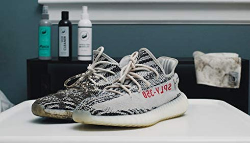 Factory Laced Shoe Cleaner Kit | Shoe Cleaner Sneakers Kit Includes: All Natural 8 Oz. Shoe Cleaner, Brush & Microfiber Towel - Sneaker Cleaner Kit for: Canvas, Mesh, Suede, Leather, and MORE!
