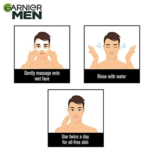 Garnier Men Power White Anti-Pollution Double Action Facewash, 100gm