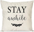 PANDICORN Set of 2 Farmhouse Throw Pillows Covers 18x18 with Quotes Stay Awhile Be Our Guest for Home Décor Living Room Outdoor Porch