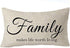 FELENIW Set of 4 Faith Love Hope Family Believe Blessed Living Learning Working Encourage Quote Cotton Linen Decorative Throw Pillow Cover Cushion Case Lumbar 12x20 inches