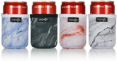 CM Soft Neoprene 7.5 Fl Oz Mini Can Sleeves Insulators Can Cooler Sleek Can Covers for Energy Drink & Beer Cans (7.5 OZ)